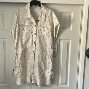 Celebrity Pink Cream and Pink Jumpsuit with Floral Embroidery